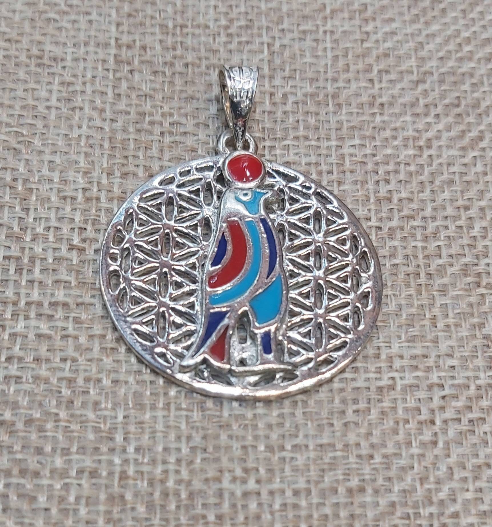 Handmade Egyptian Horus Silver 925 Necklace - Thumbnail 3