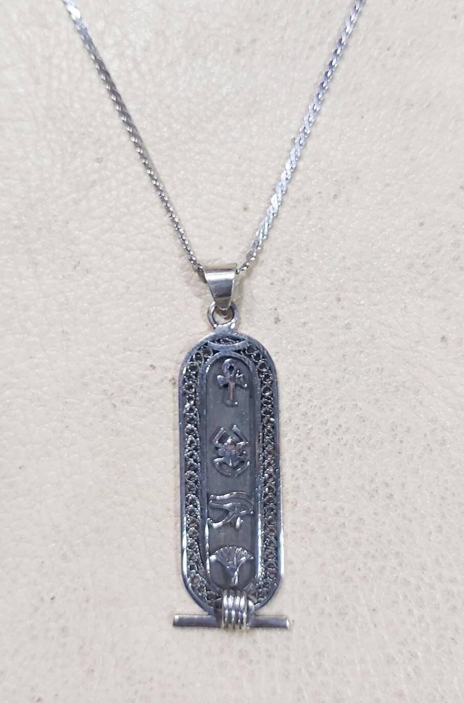 Handmade Egyptian Filigree Personalized Cartouche - Thumbnail 5