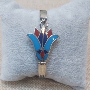 Egyptian Handmade Sterling Silver 925 Egyption Lotus flower Bangel.