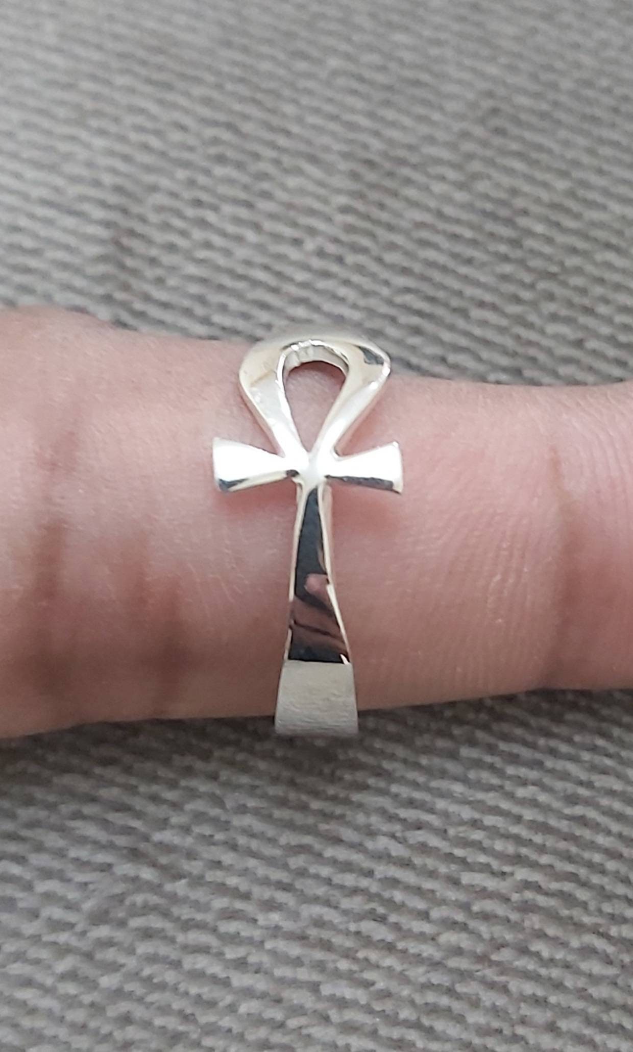 Handmade Egyptian Key OF LIfe Ring,Sterling Silver 925,Egyptian Jewelry - Thumbnail 6