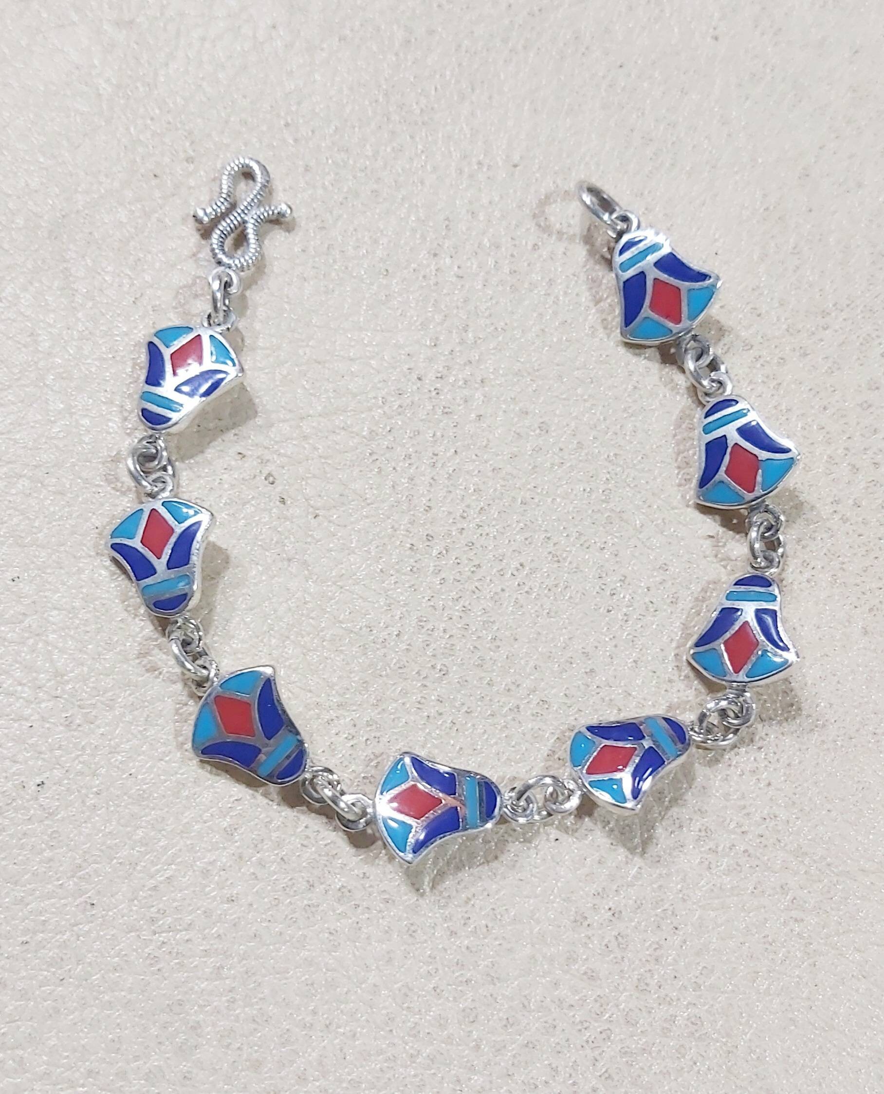 Handmade Egyptian Sterling Silver 925 Lotus Jewerly Sets(Earring-Bracelet-Ring) - Thumbnail 3