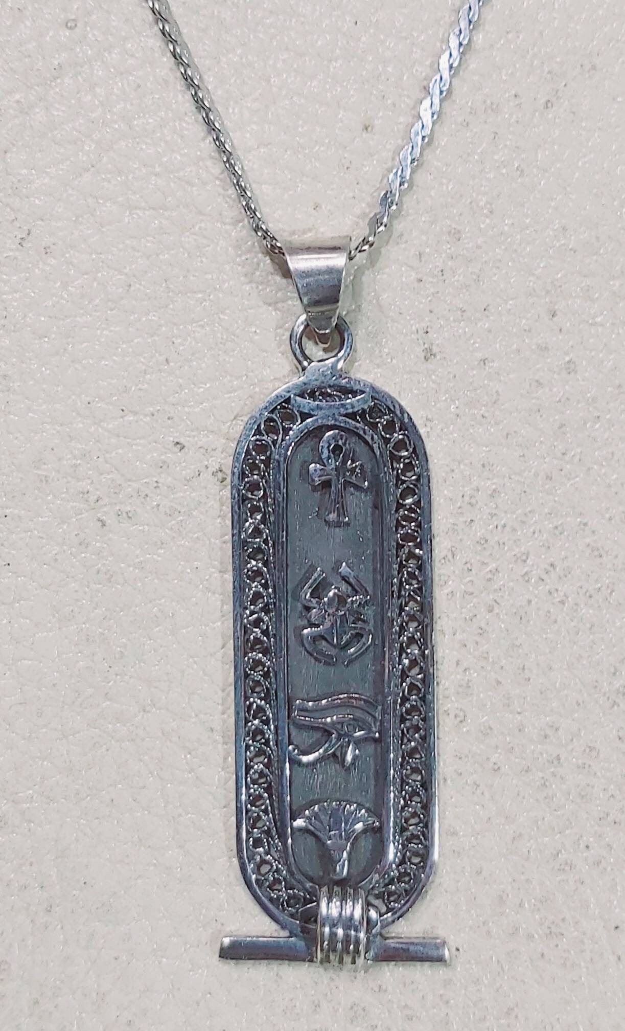 Handmade Egyptian Filigree Personalized Cartouche - Thumbnail 4