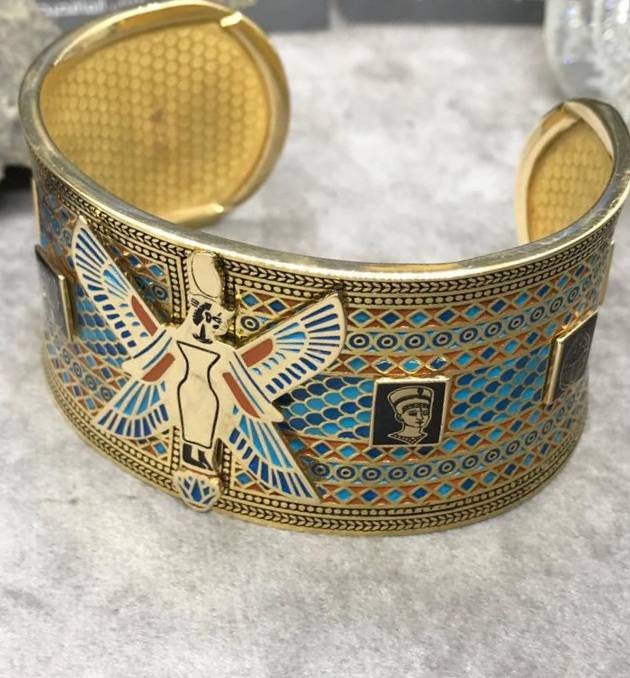 Egyptian Handmade 18K Tutankhamun Bracelet - Image 1