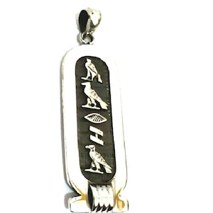 Handmade Silver 925 Cartouche Pendant: Personalized Egyptian Jewelry