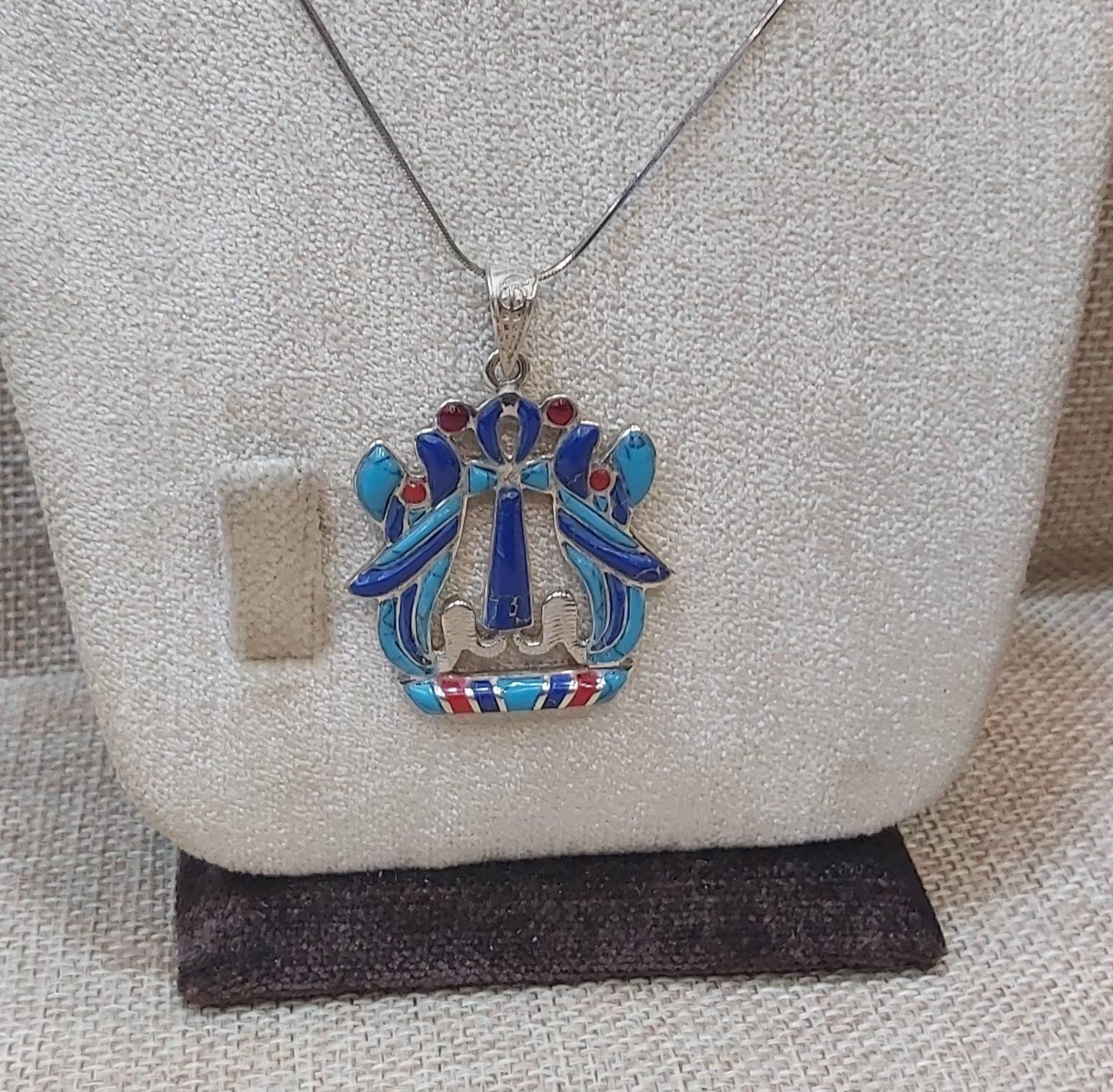 Handmade Egyptian Sterling Silver 925  Key Of Life With Cobra - Thumbnail 4