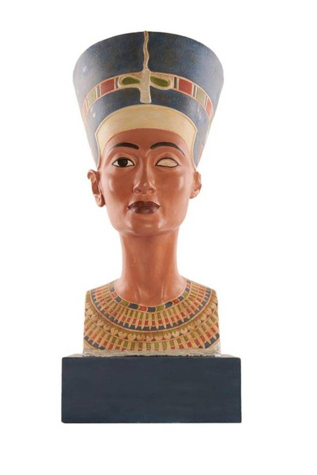 Bust Of The  Egyptian Queen Of Nefertiti ,Fiber Glass - Thumbnail 3
