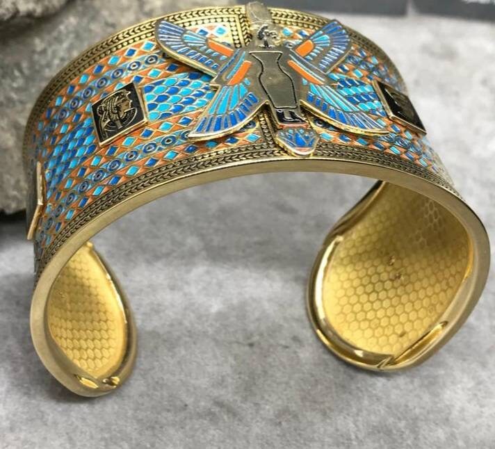 Egyptian Handmade 18K Tutankhamun Bracelet - Thumbnail 6