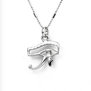 Egyptian Handmade Sterling Silver 925 Eye of Horus Pendant