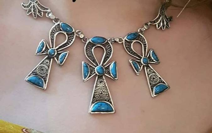 Handmade Egyptian sterling Silver 925 Ankh Necklace