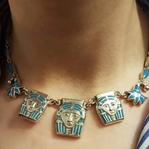 Egyptian Handmade Sterling Silver Hathor Necklace