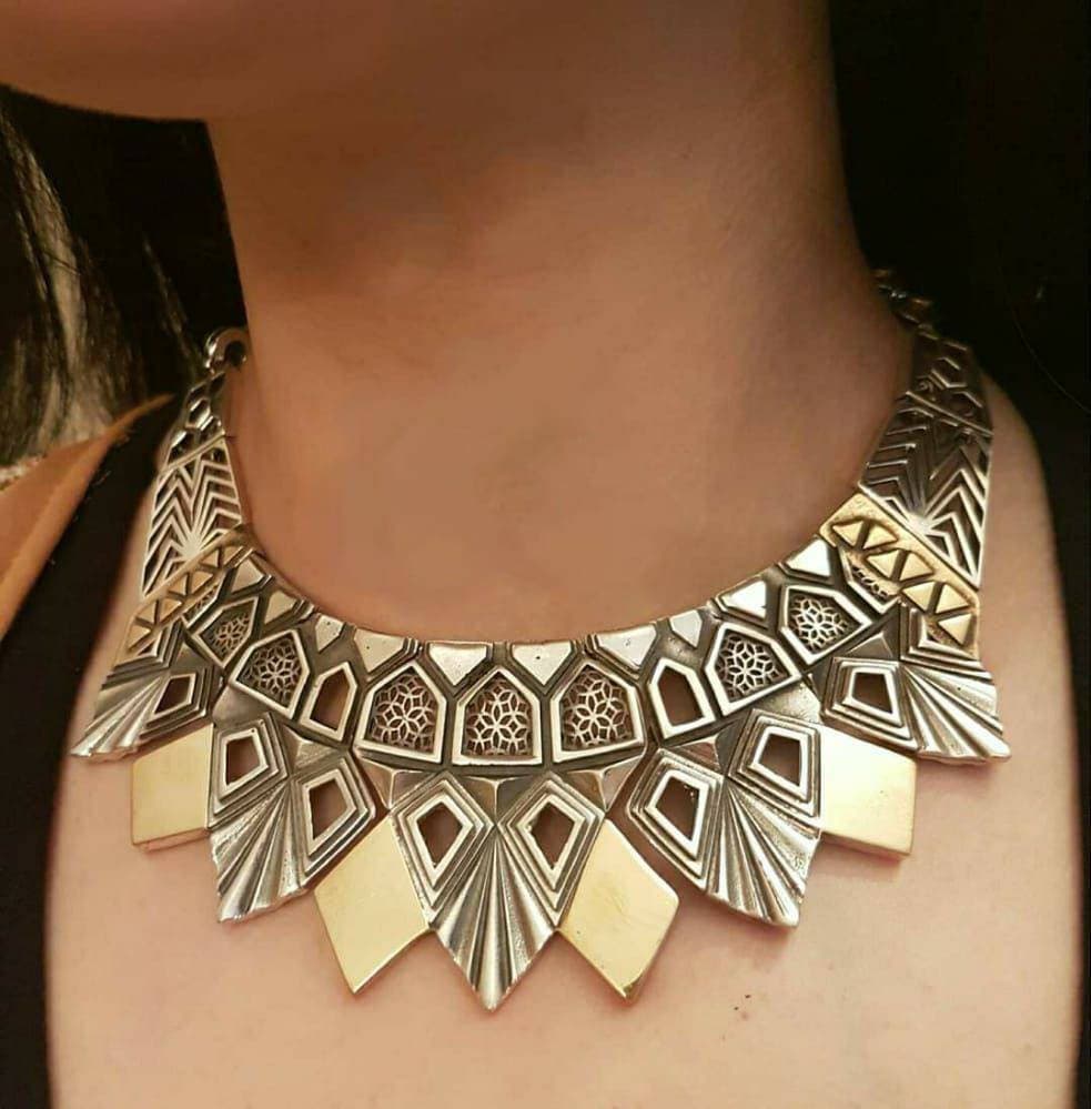 Egyptian Handmade Unique Sterling Silver Cleopatra Necklace