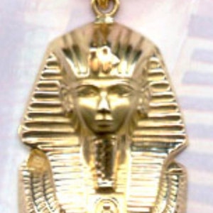 Egyptian Handmade Tut Ankhamun 18K Mask,Handmade Pendant.Express Worldwide Shipping