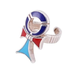 Handmade Egyptian Key Of Life Ring With Gemstones,Silver 925.Egyptian Art