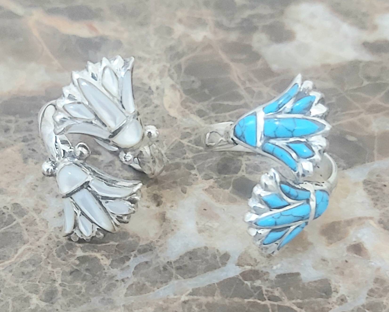 Egyptian Handmade Silver 925 Lotus Ring - Thumbnail 5