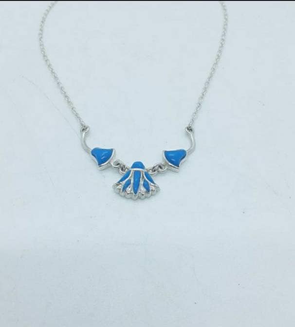 Handmade Egypt Sterling Silver 925 Lotus Necklace.