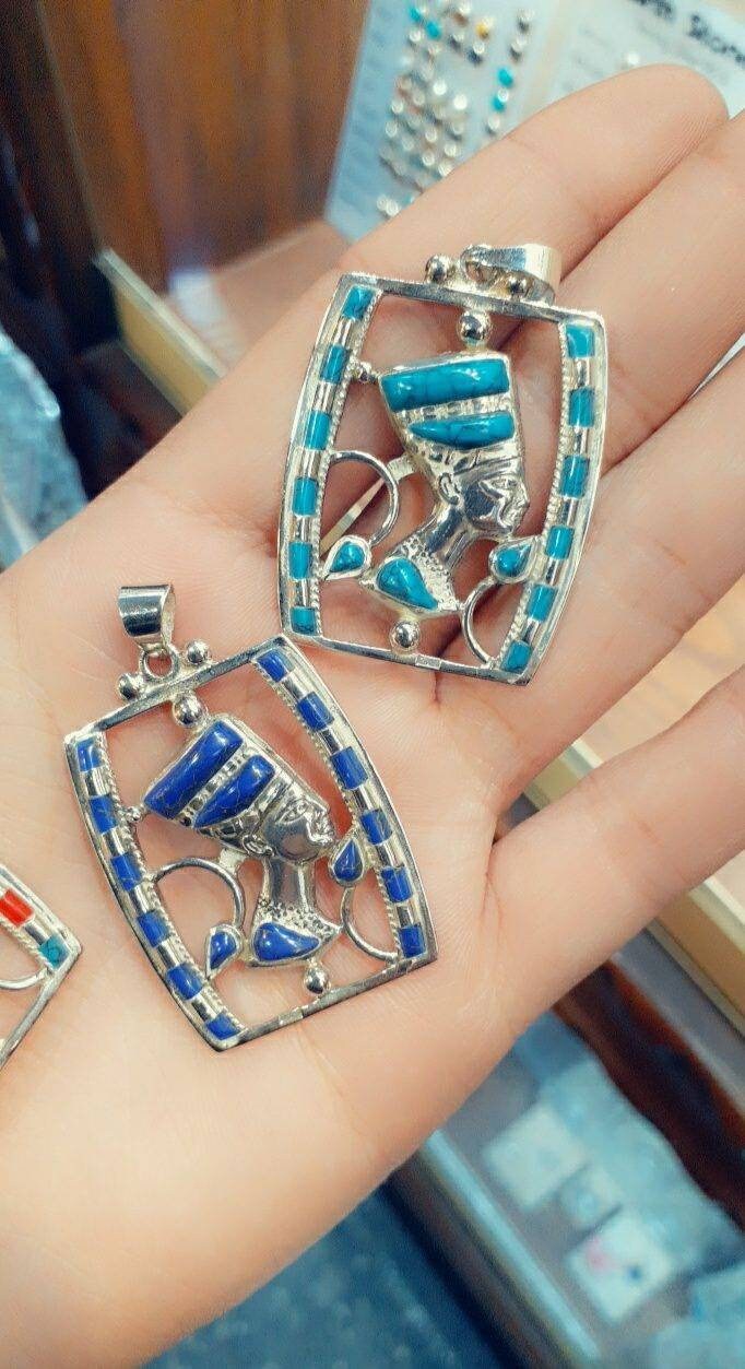 Handmade Egyptian Sterling Silver 925 Nefertiti Necklace