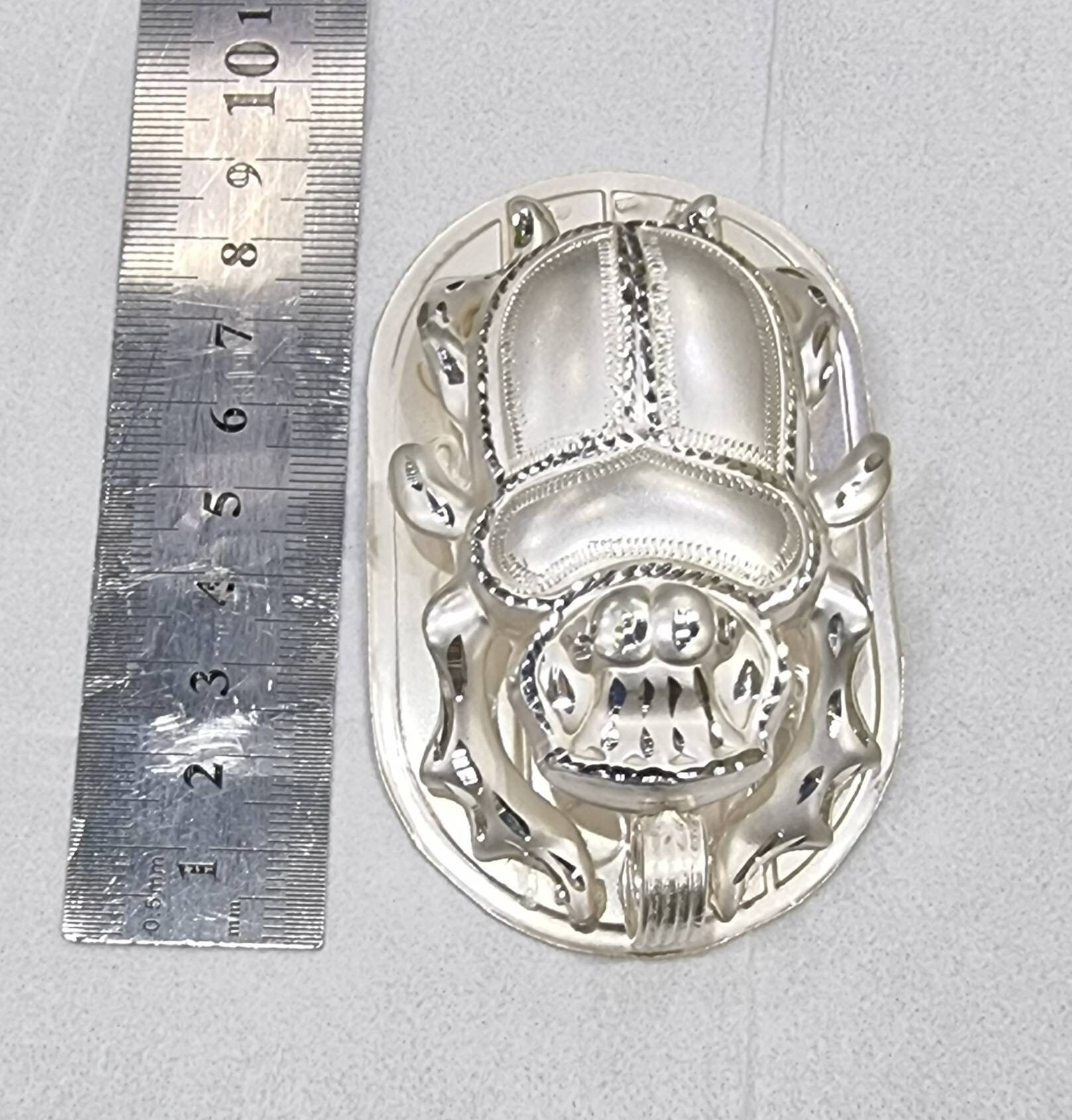 Egyptian Handmade Silver 925 Scarab Pendant ,Egyptian Beetle Pendant