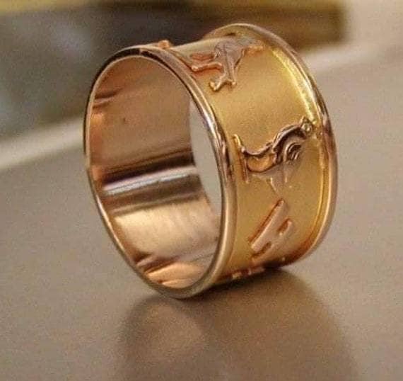 Egyptian Wedding Band,It will Be Personalized with your name in Hieroglyphic Or english Alphabet.