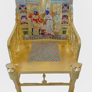 Handmade King Tutankhamun Throne Chair,Original Size,Handmade Chair.