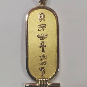 Handmade Egyptian 18K Gold Cartouche,Egyptian 18K,Personalized Cartouche.