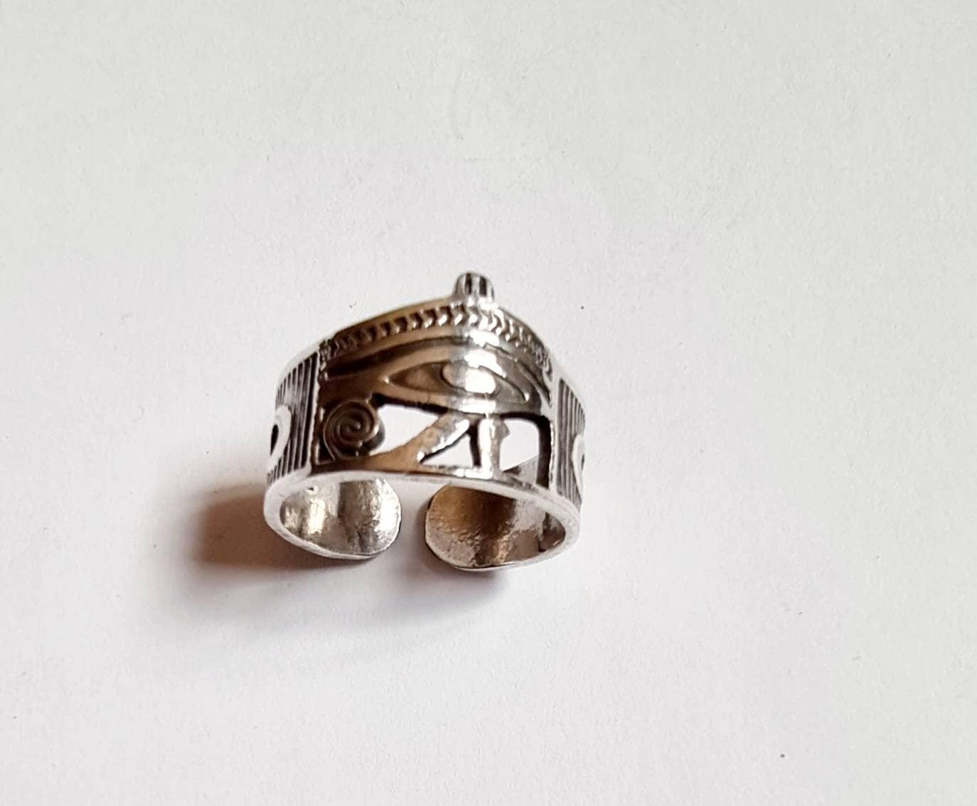 Handmade Egyptian 925 Silver Eye Of Horus with Sided Key of Life - Thumbnail 6