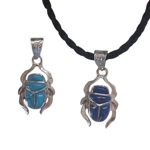Silver Scarab With Gemstone.