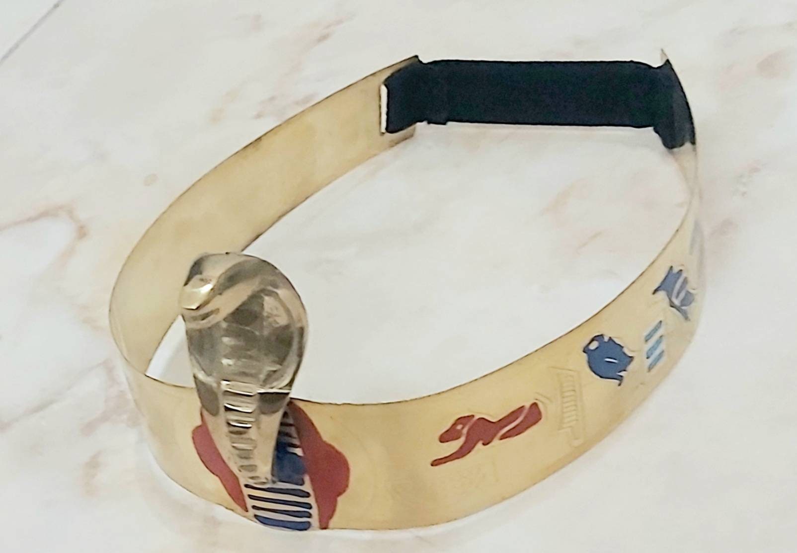 Egyptian Queen Cleopatra Brass Cobra Crown Headband