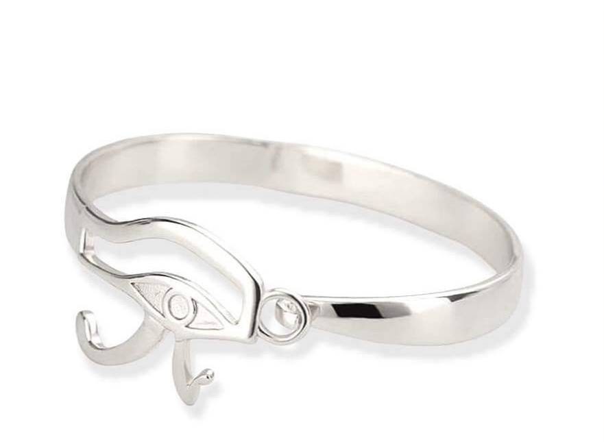 Egyptian Handmade Sterling Silver Eye Of Horus Bracelet