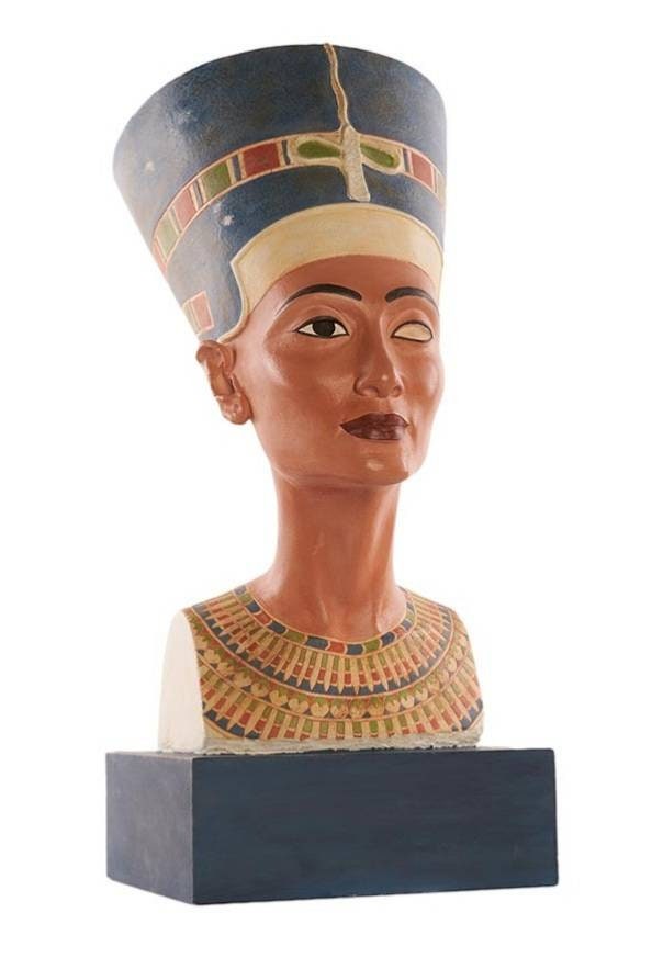 Bust Of The  Egyptian Queen Of Nefertiti ,Fiber Glass