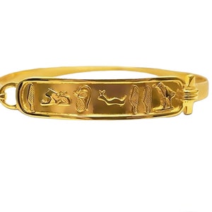 Egyptian Handmade Silver 925 Cartouche Bracelet,personalized Unisex Bracelet,18K Gold Cartouche Bracelet ,WorldWide Express Shipping