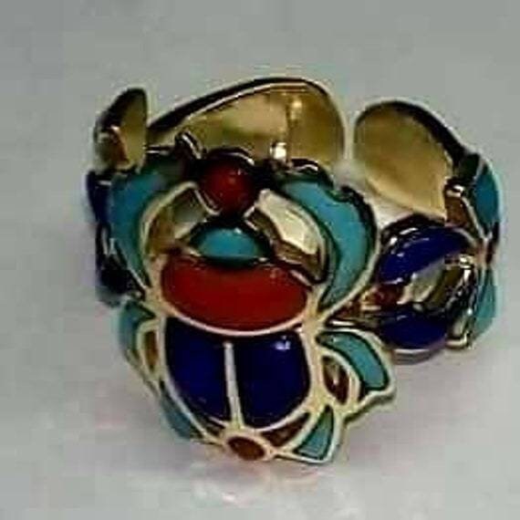 Egyptian Silver 925 Scarab Ring - Thumbnail 7