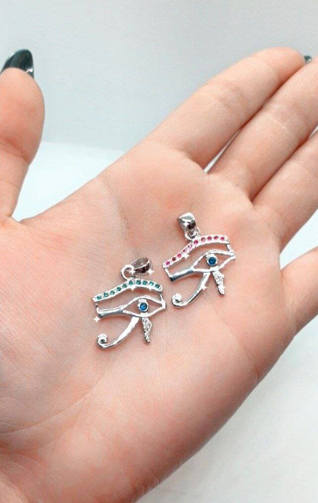 Handmade Egyptian Sterling Silver 925 Eye Of Horus Bracelet - Thumbnail 2