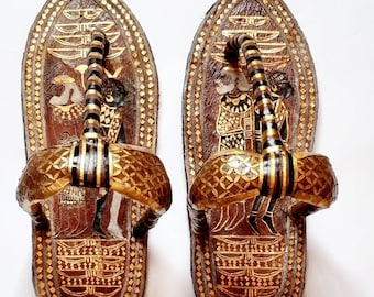 King Tut Sandal,Handmade Sandal Of King Tutankhamun,Its Handmade from the start till the end,Its Not printed One,Real Replica Piecs .