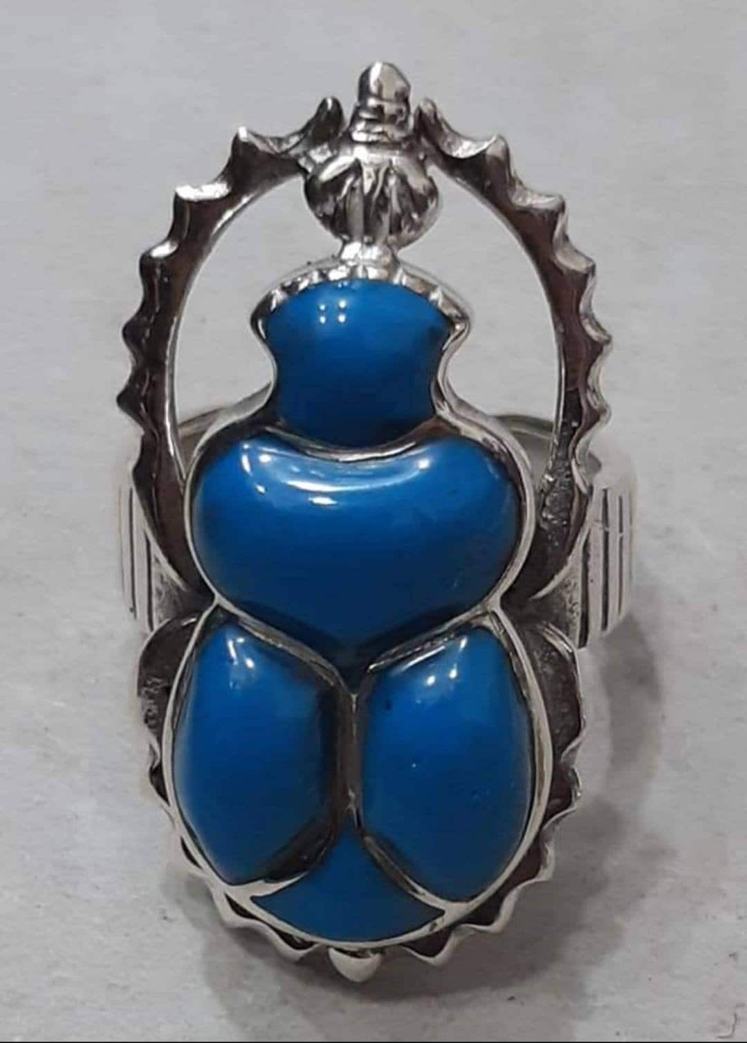 Egyptian Handmade Silver Scarab Ring