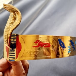 Serre-tête couronne de cobra en laiton, reine Cléopâtre d&#39;Égypte