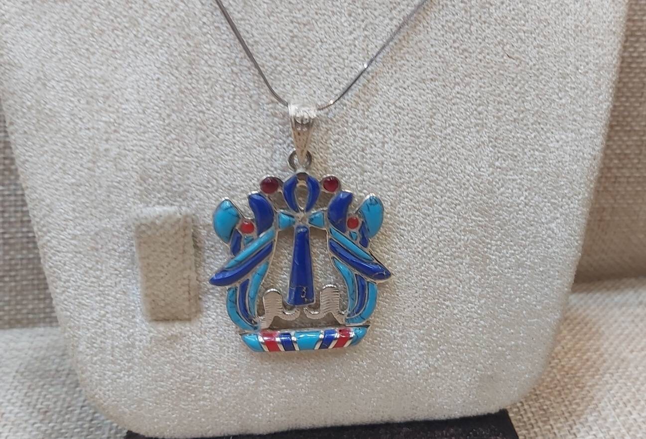 Handmade Egyptian Sterling Silver 925  Key Of Life With Cobra - Thumbnail 2