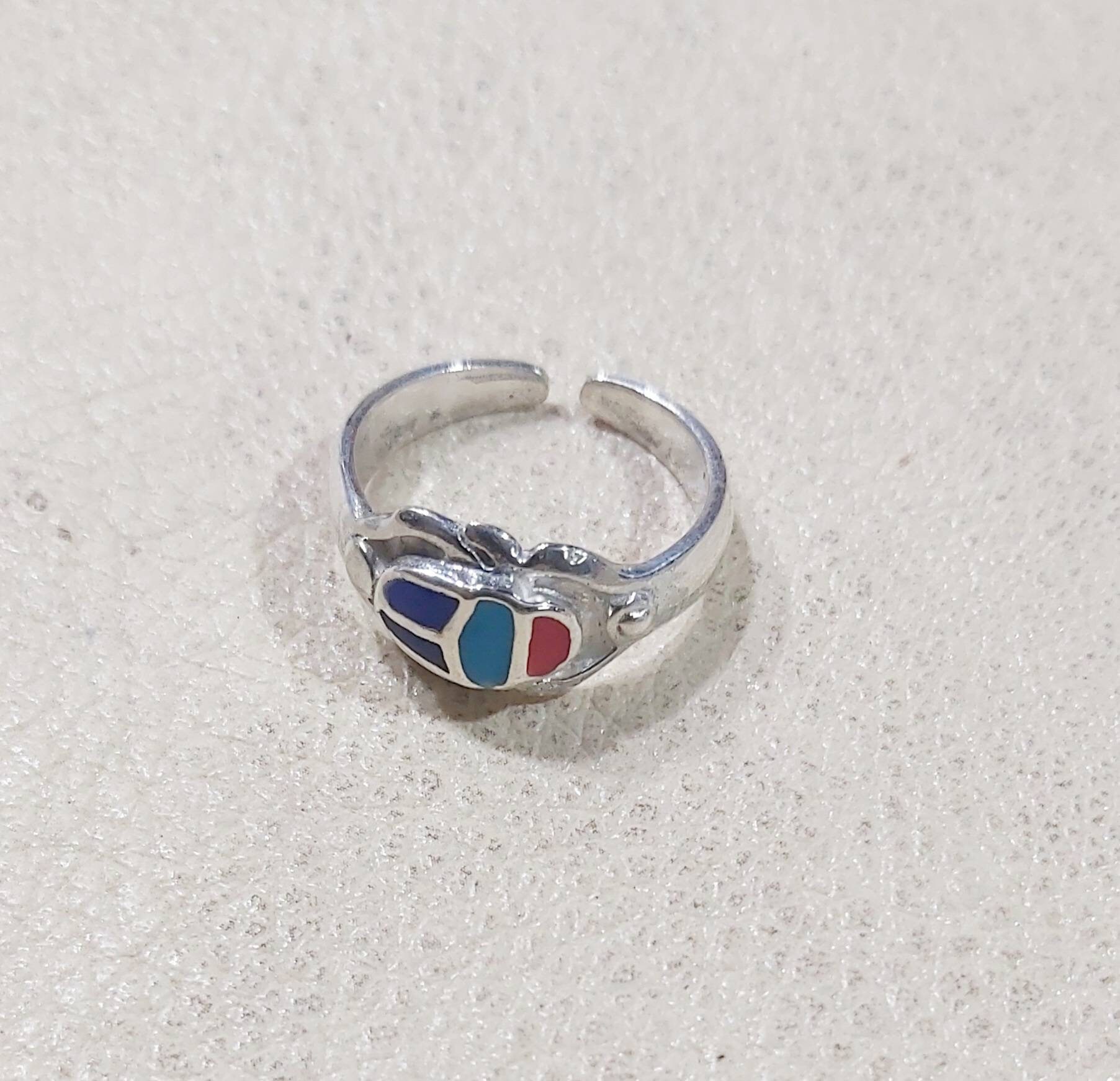 Egyptian Handmade Sterling Silver 925 Scarab Jewelry sets( Bracelet-Earring-Ring) - Thumbnail 4