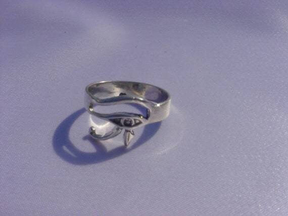 Egyptian Handmade Sterling Silver 925 Eye of Horus Ring