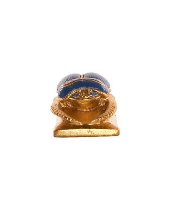 Egyptian Blue Golden Scarab