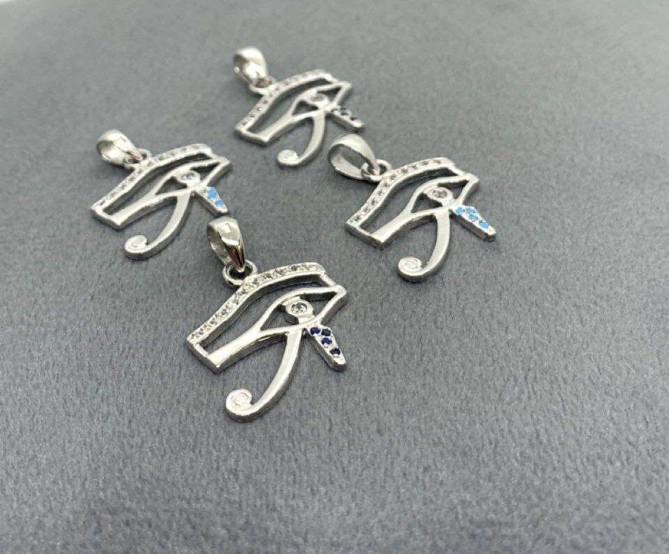 Handmade Egyptian Sterling Silver 925 Eye Of Horus Bracelet - Thumbnail 4