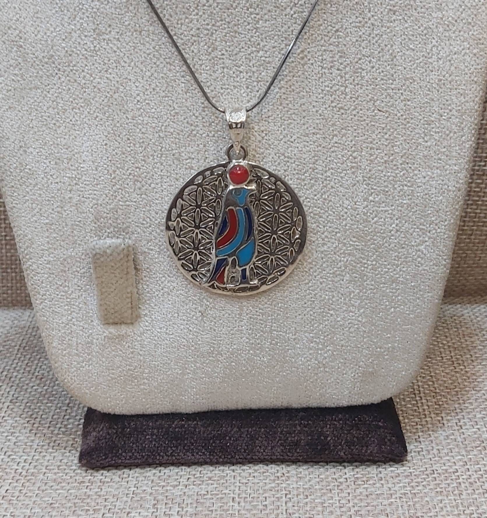 Handmade Egyptian Horus Silver 925 Necklace - Thumbnail 6