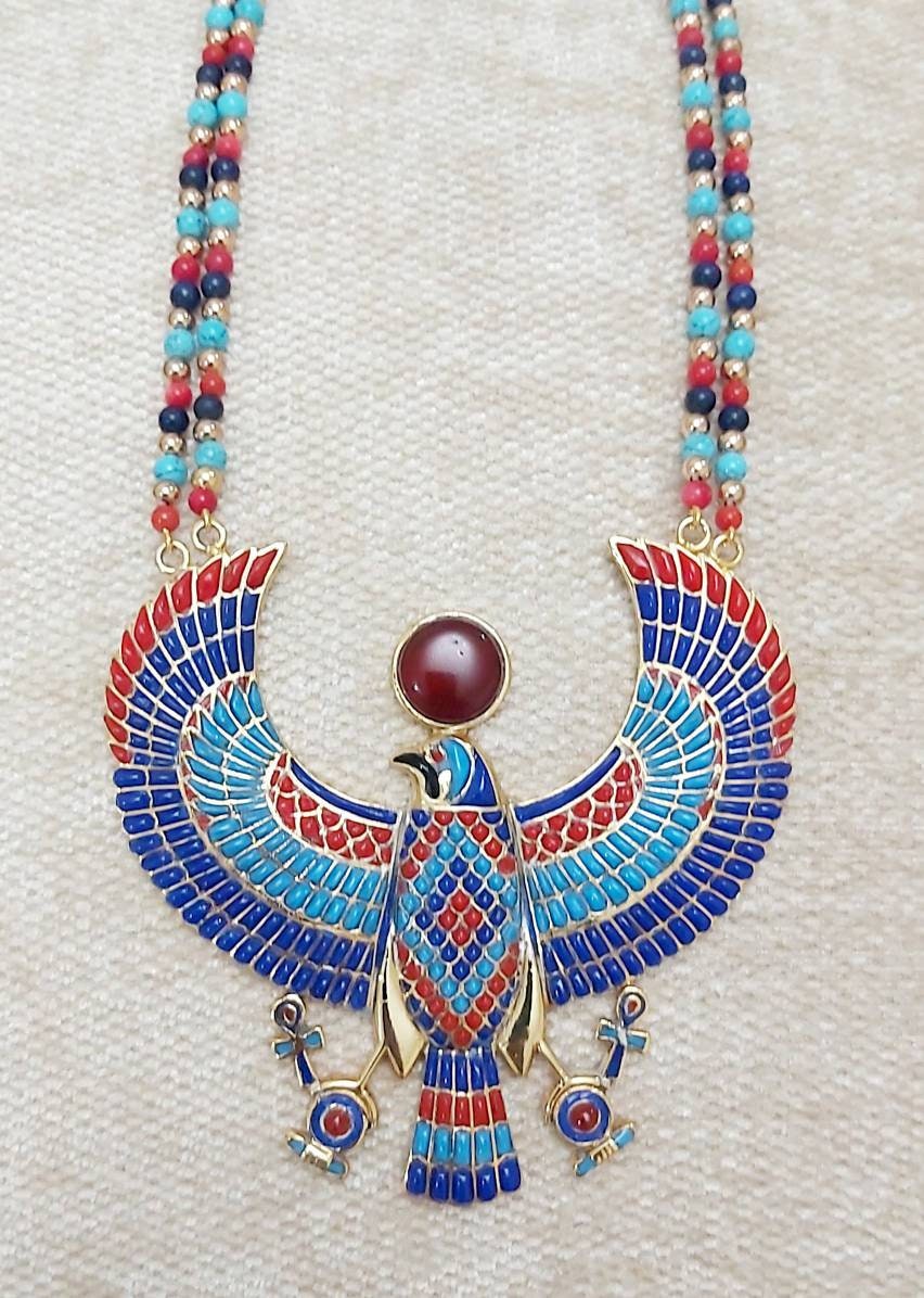 Egyptian Falcon God Horus Necklace.
