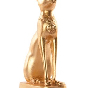 Golden Egyptian Bastet Statue