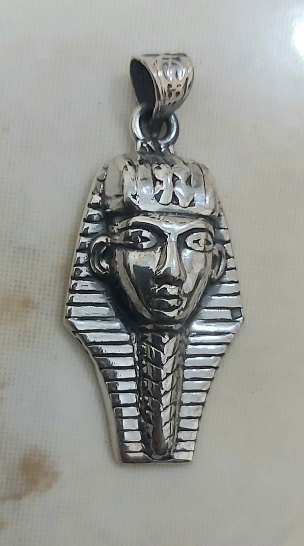 Handmade Egyptian King Tut Mask Pendant - Thumbnail 2