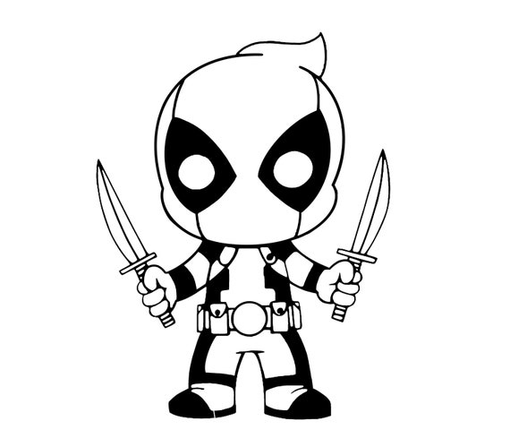Deadpool Chibi Digital File SVG, PNG - Etsy