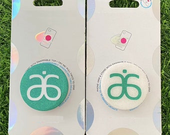 Arbonne inspired phone grip phone stand holder with swappable tops | Glitter Resin Mouse Ears | Phone Grip | Phone Stand |