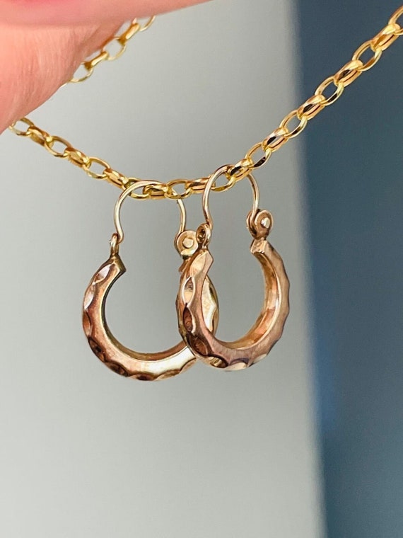 Vintage 9ct Gold Hoops Etsy