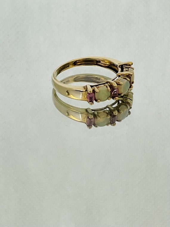 9ct gold opal and amethyst ring - image 3