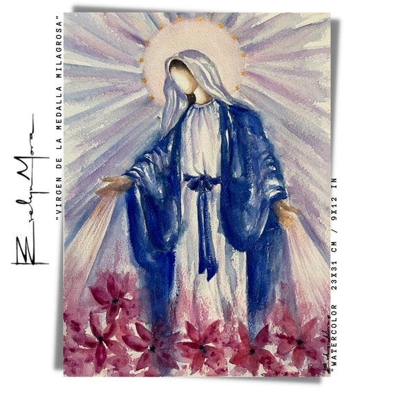 Miraculous Medal of Virgin Mary Art Print