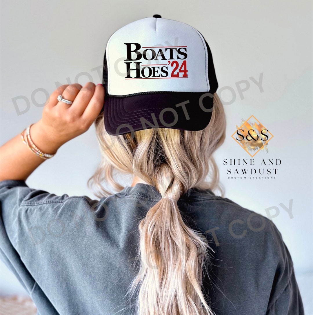 Boats Hoes 24 Truck Hat Boats Hoes 24 Foam Truckee Hat Lets Go Etsy